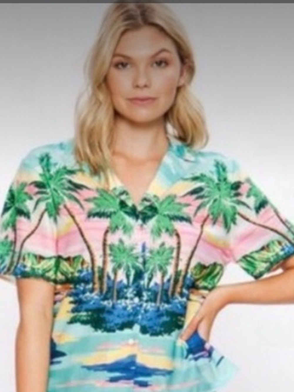 Flying Tomato button down Hawaiian shirt, large